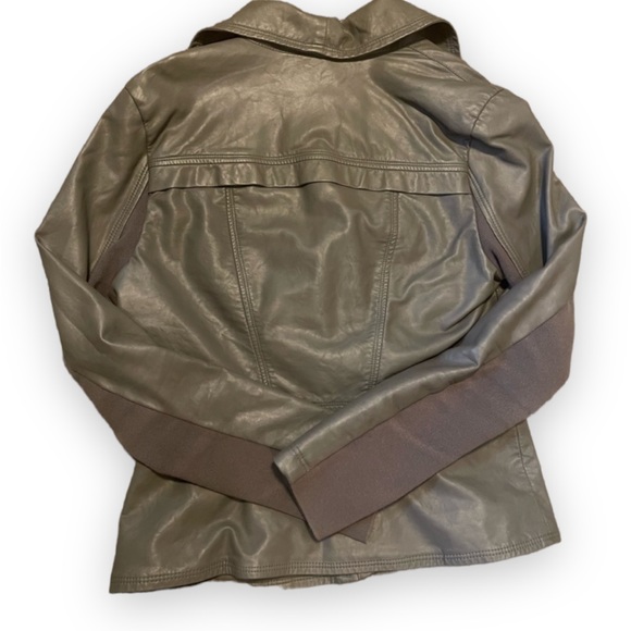 Blank NYC Vegan Leather Jacket Grey Size S - Picture 2 of 7